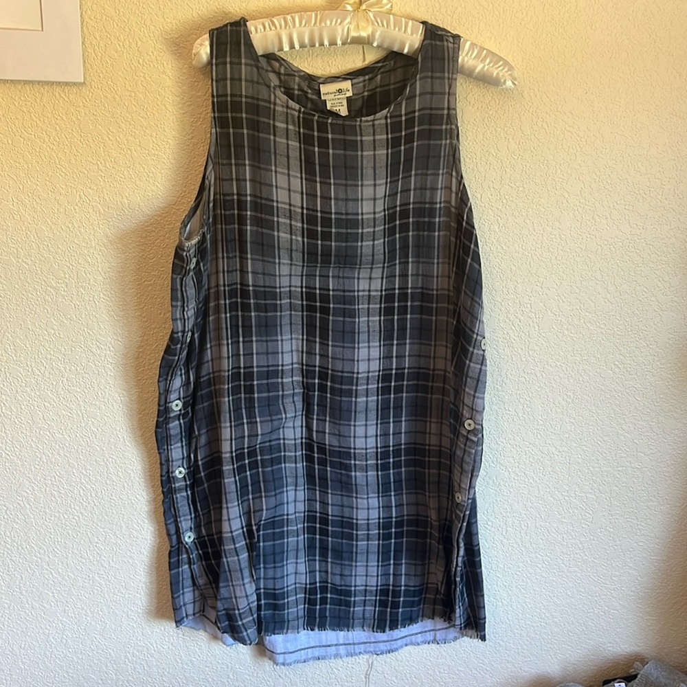 Natural Life Checkered Dress